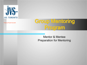 Mentor-Mentee Orientation Presentation