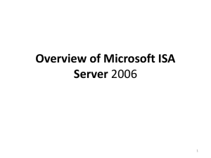 Overview of Microsoft ISA Server 2006