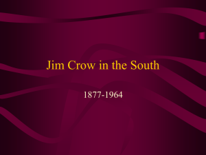Jim Crow in the South