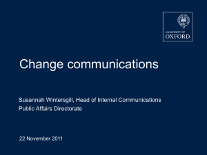 Change communications workshop