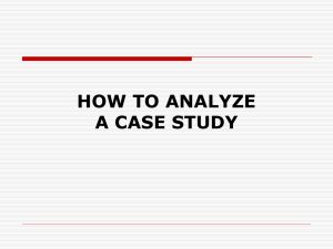 HOW TO ANALYZE A CASE STUDY?