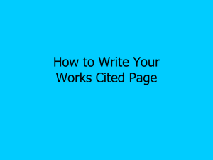 How to Works Cited Page