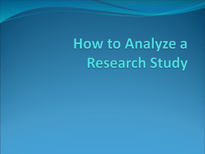 How to Analyze a Research Study