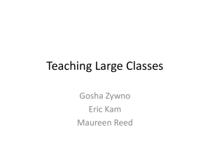 Teaching Large Classes