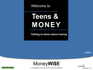 Talking to Teens about Money - Powerpoint