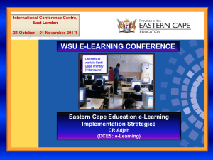 Eastern Cape Education e-Learning Implementation Strategies