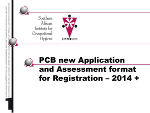 PCB New Application and Assessment Format for