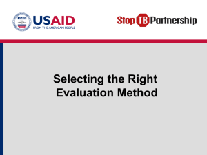 Selecting the Right Evaluation Method