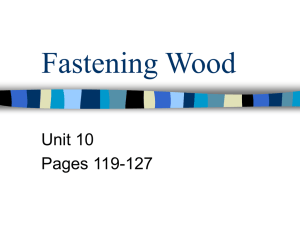 Fastening Wood - CalAgEd Applications Menu