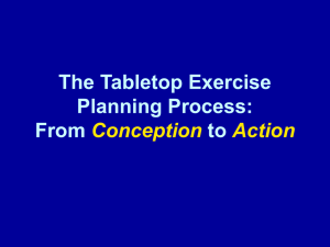The Exercise Planning Process