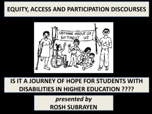 Equity, Access And Participation Discourses…. - safsas