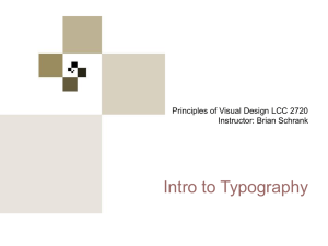 Lecture on Intro to Typography - Slides
