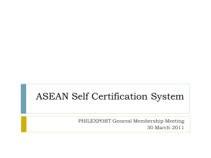 ASEAN Self Certification System