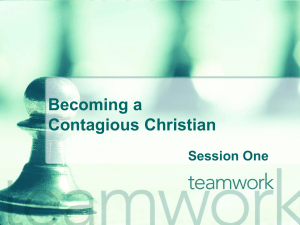 Becoming a Contagious Christian