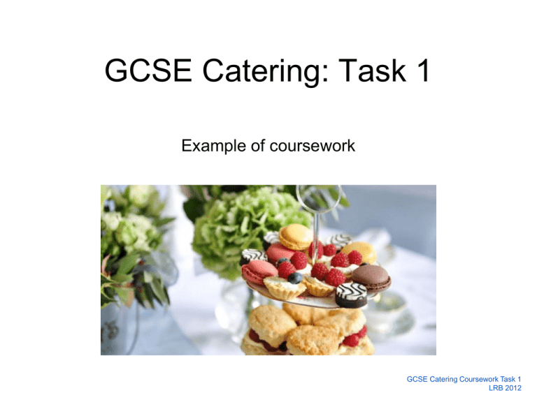 catering coursework gcse