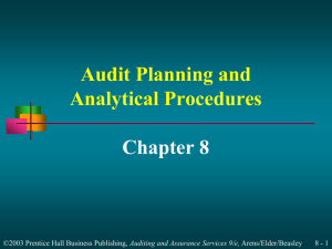 Audit Planning and Analytical Procedures