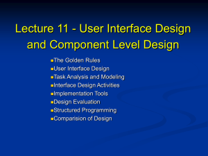 Lecture11 - User Interface Design