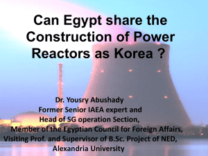 Dr. Yousry Abushady can Egypt share the construction of Power