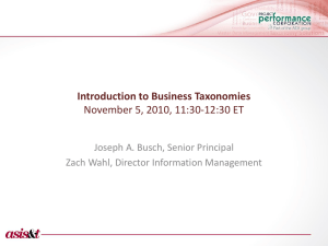 Introduction to Business Taxonomies