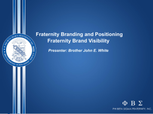 Branding And Positioning – Presented By Brother John E White, MBA