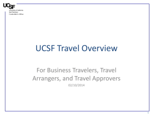 UCSF_Travel_Overview - UCSF Controller`s Office