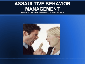 types of assaultive behavior