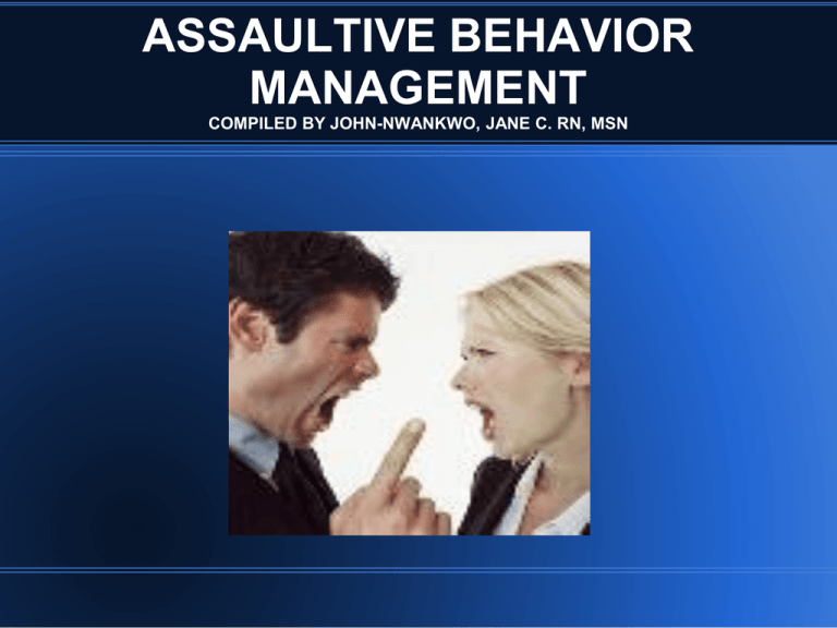 types-of-assaultive-behavior