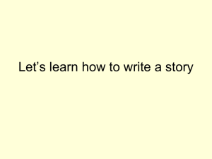Let`s learn how to write a story