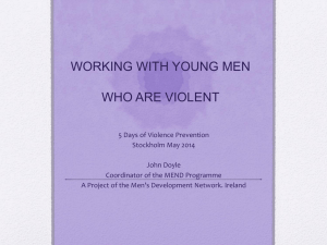 Working with young men who are violent