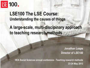 LSE100 The LSE Course: Understanding the causes of things A