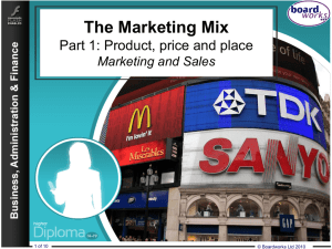 The Marketing Mix Part 1