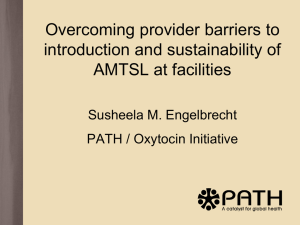 Overcoming provider barriers to introduction