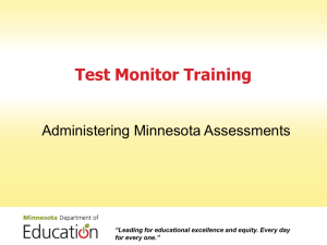 Test Monitor Training