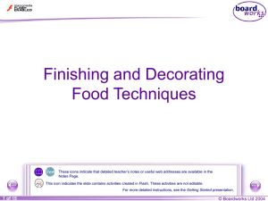 Finishing and Decorative Food Techniques