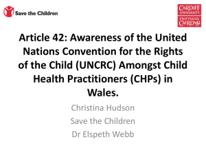 Awareness of the United Nations Convention for Rights of the Child