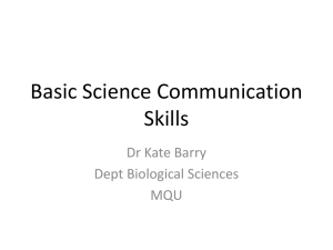 Basic Writing Skills - Biological Sciences