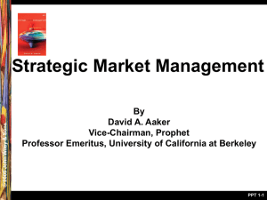 Strategic Market Manangement