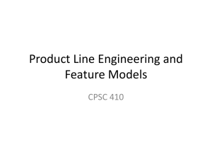 Product Line Engineering and Feature Models