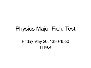 Physics Major Field Test