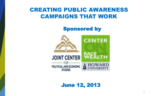 Effective Public Awareness Campaigns HUCRW 06 12 13 FINAL