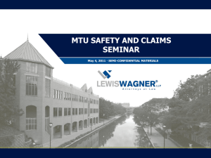 MTU Safety and Claims Seminar Presentation