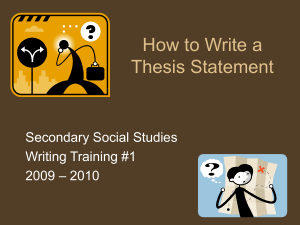 How to Write a Thesis Statement