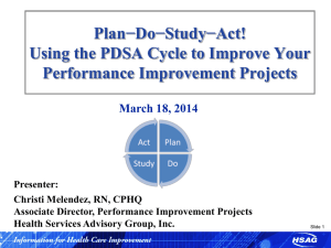 Using the PDSA Cycle to Improve Your PIPs