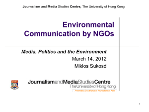 Lecture Slides 7. Environmental Communication by NGOs