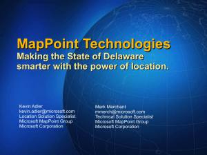 MapPoint Web Service - Cizer Software Corporation