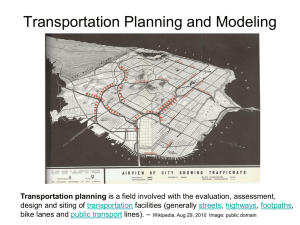 Transportation Planning Lecture