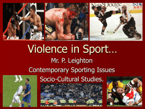 Violence in Sport… - socio