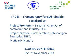 TRUST – TRansparency for sUStainable social policy