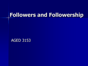 Followers and Followership