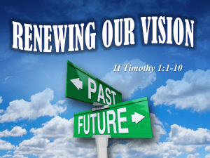 B. We renew our vision for outreach by working in partnership with